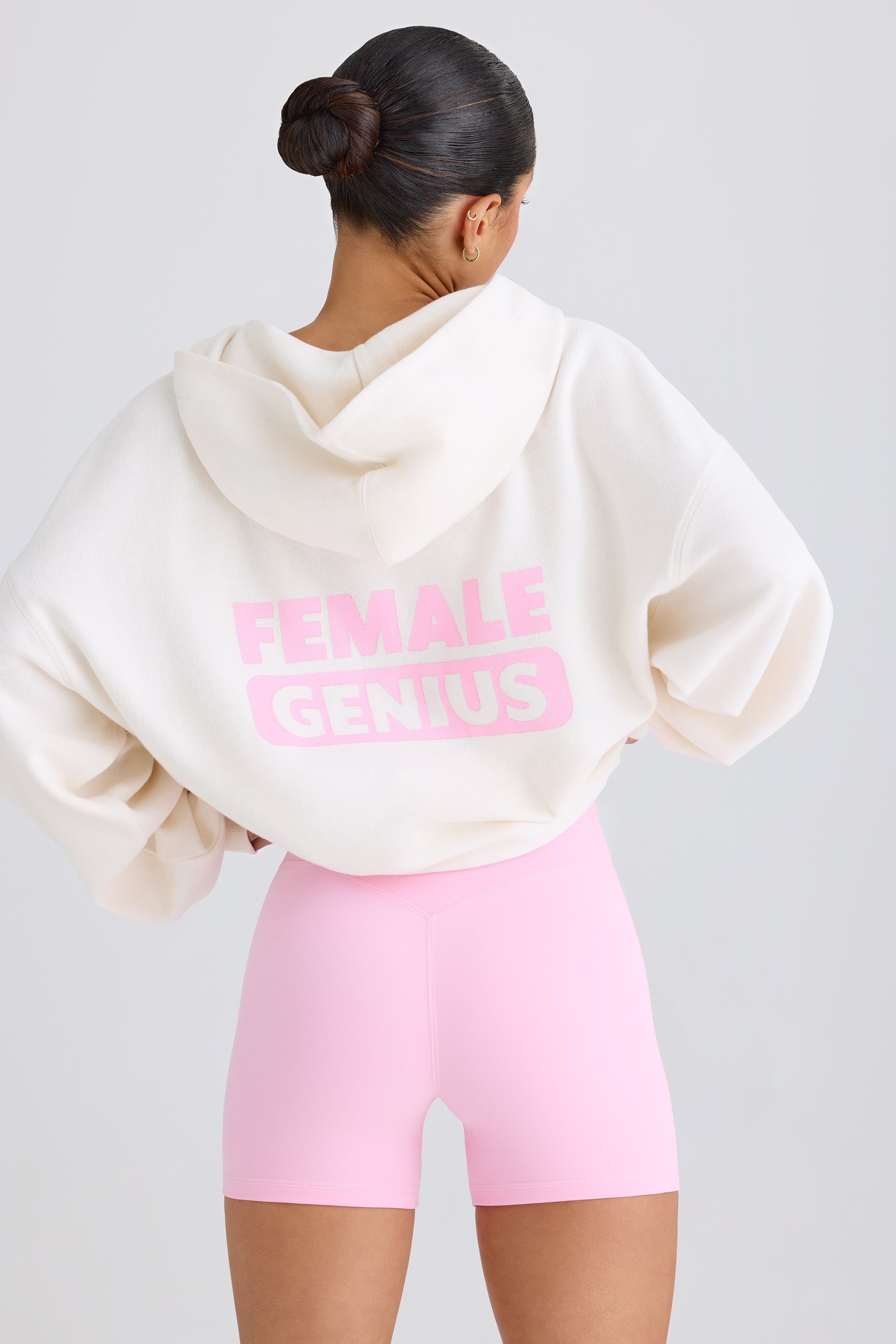 Jet Set Graphic-Print Hoodie in White